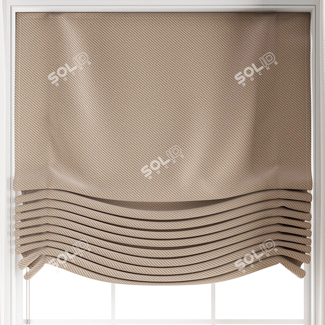 Premium Polygonal Curtain Model 3D model image 3