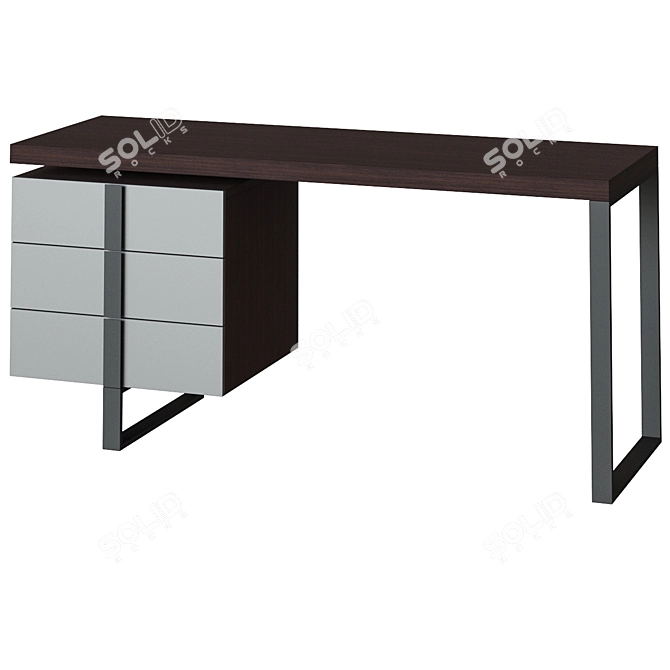 CP1706-DK Writing Desk: Sleek and Functional 3D model image 1
