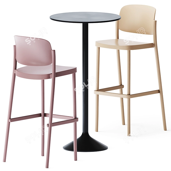 Modern High Table Stato AT-600: Elevated Elegance 3D model image 1