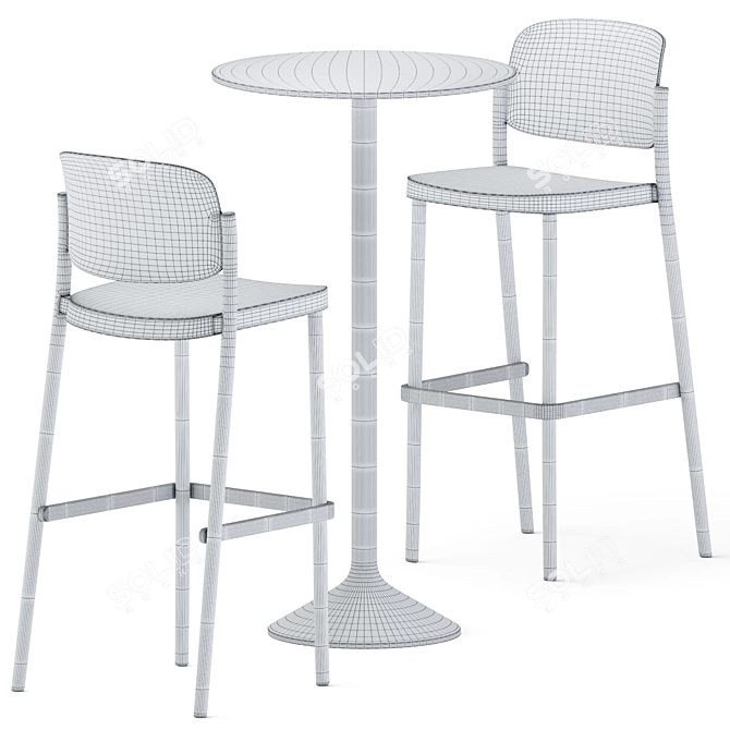 Modern High Table Stato AT-600: Elevated Elegance 3D model image 2