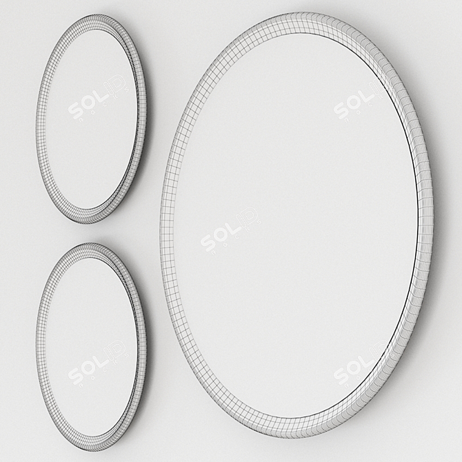 Conca T4133BH Illuminated Mirror: Elegant Bathroom Lighting 3D model image 2