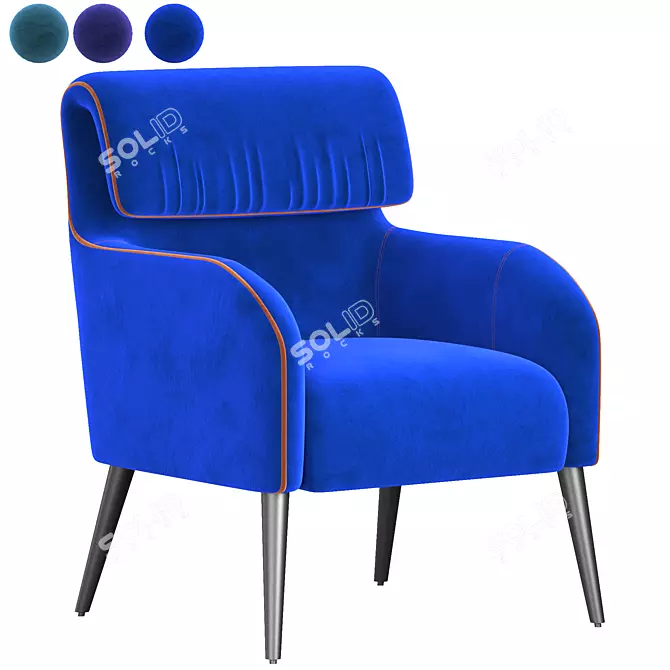 Sleek Modern Chairs & Chaises 3D model image 1