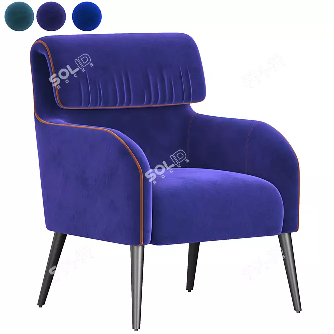 Sleek Modern Chairs & Chaises 3D model image 3