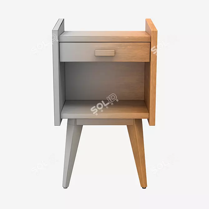 Sleek Quilda Bedside Table 3D model image 5