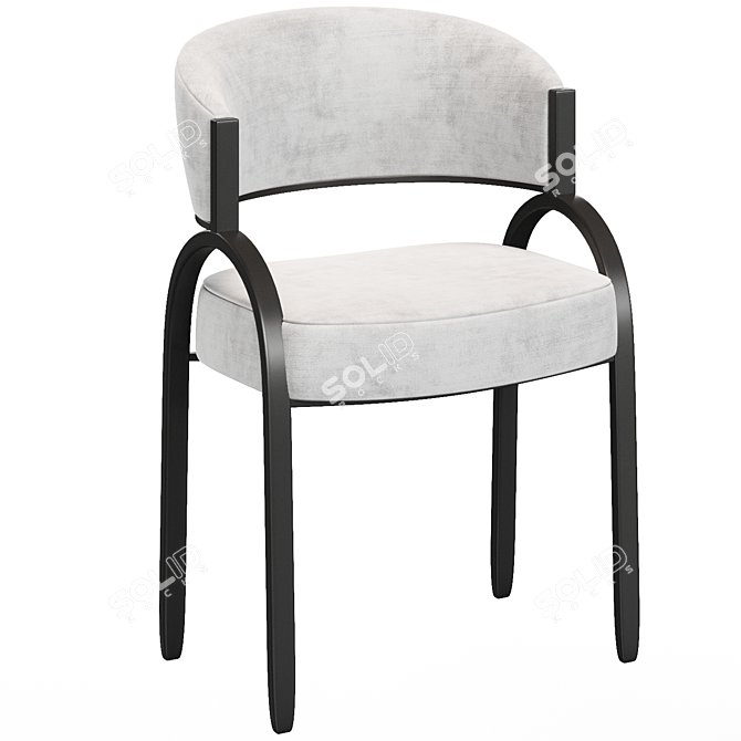 Sleek and Stylish Bahati Chair 3D model image 3