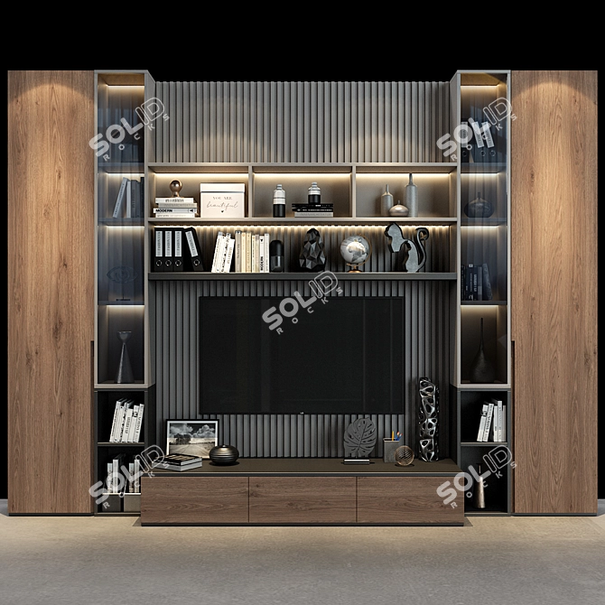 Elegant Storage Solution: Cabinet Furniture 0125 3D model image 1