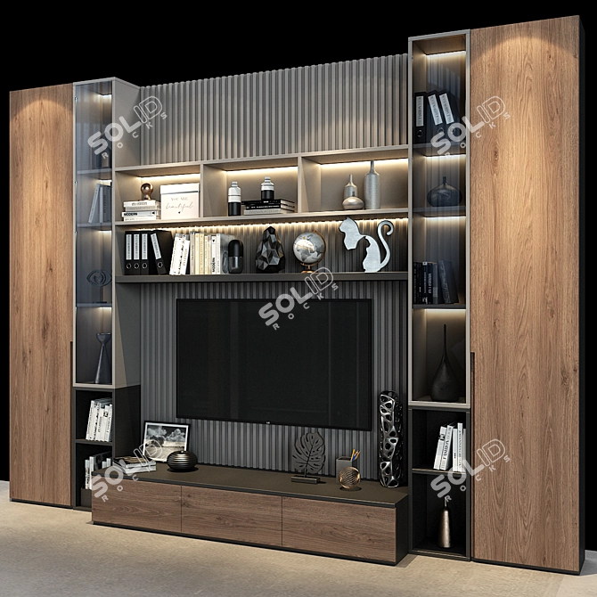 Elegant Storage Solution: Cabinet Furniture 0125 3D model image 3