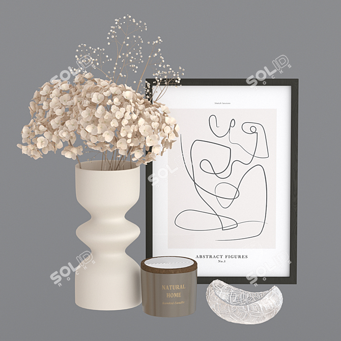 Chic Home Decor Set 3D model image 2