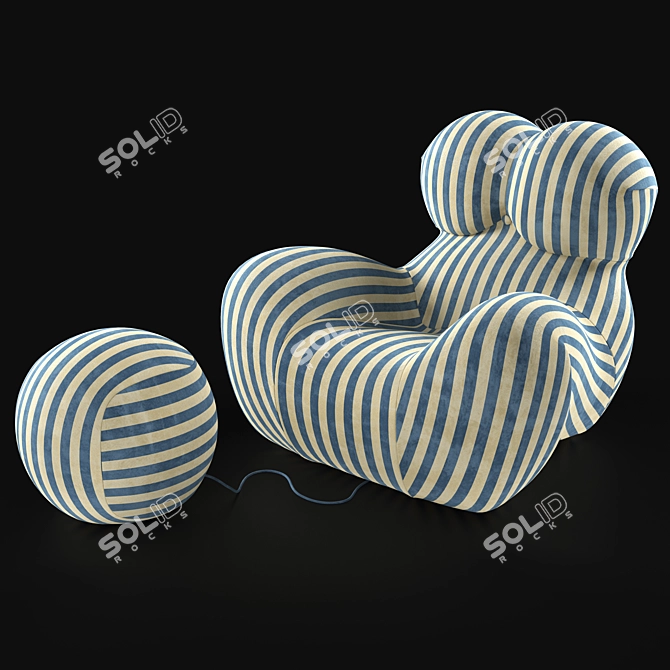 Title: Modern Gaetano Pesce Armchair 3D model image 15