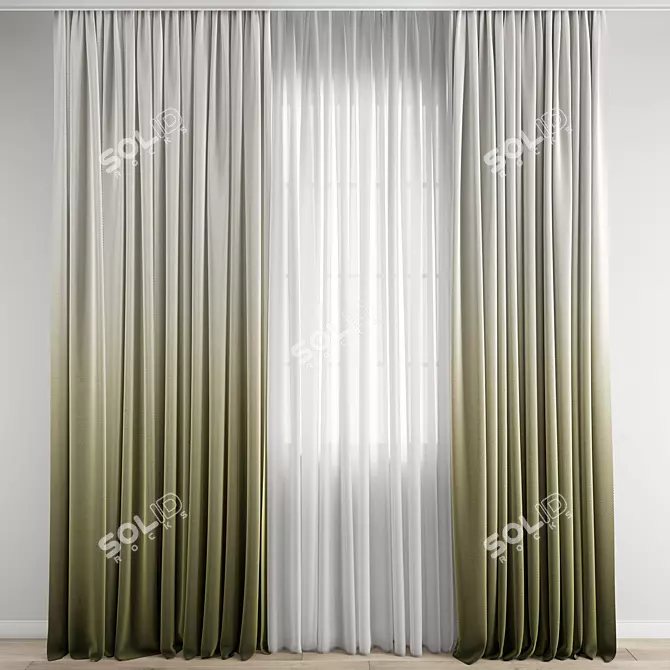 Polygonal Curtain Model Kit 3D model image 1