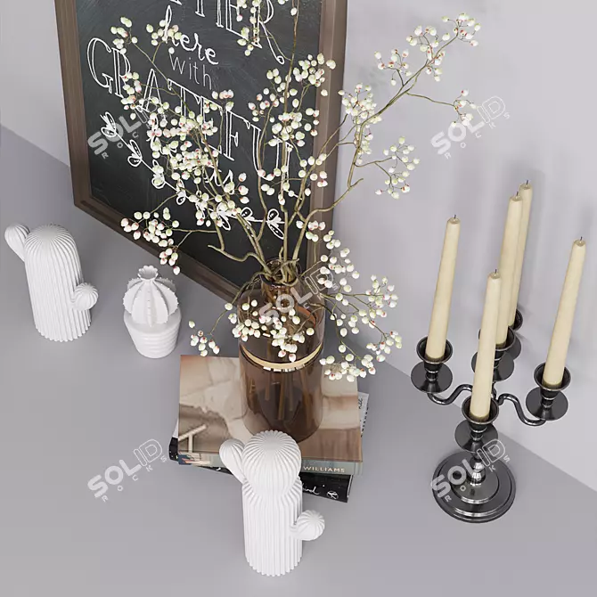 Berry Bouquet Decor Set 3D model image 4