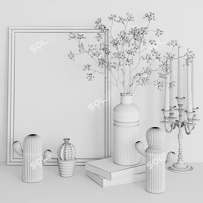 Berry Bouquet Decor Set 3D model image 5