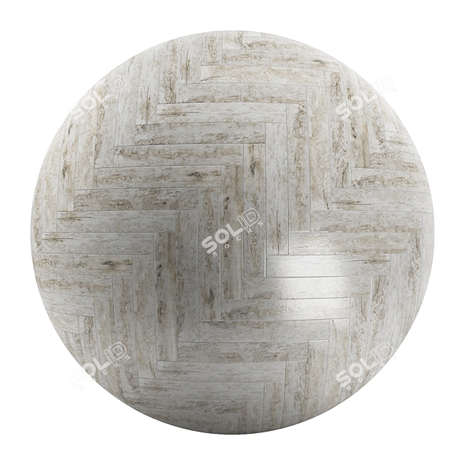 Parquet 52: Standard and Herringbone Designs with 12 Plank Variations 3D model image 2