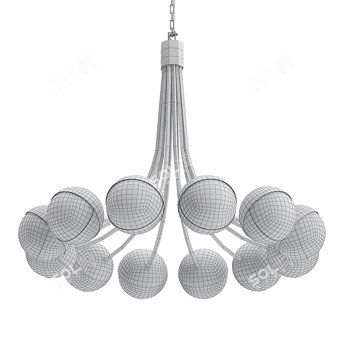 Elegant Benedict Chandelier: A Stunning Lighting Statement 3D model image 2