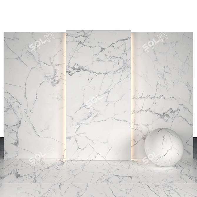Origines Blank Marble Tiles - 10 Texture Options 3D model image 2
