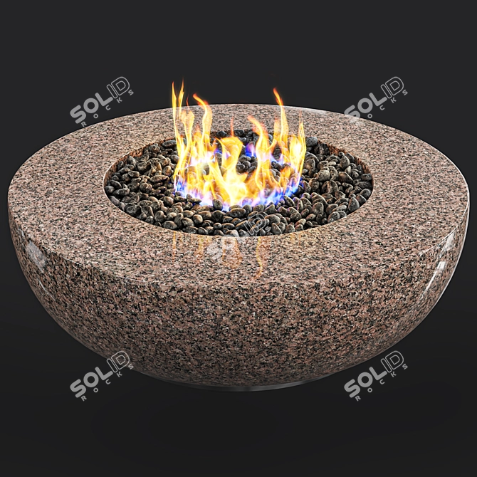 Cozy Fire Pit Table 3D model image 1