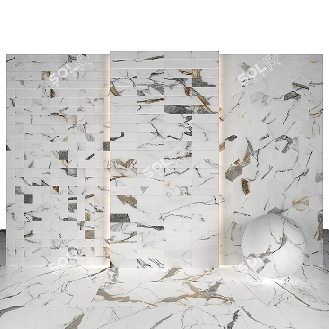 Origines Gold Marble - Exquisite Texture Collection 3D model image 3