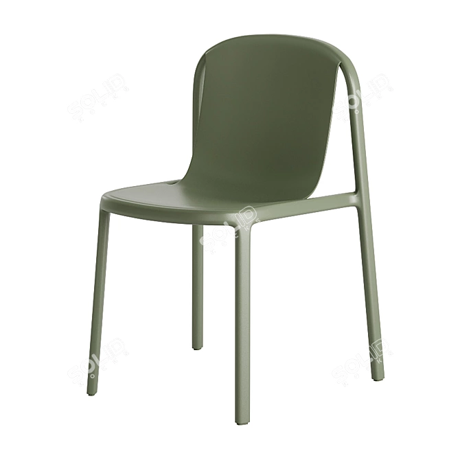 Eco-Strength Stackable Chair 3D model image 1