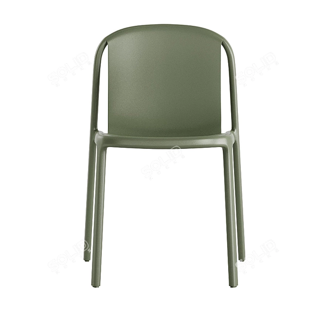 Eco-Strength Stackable Chair 3D model image 3