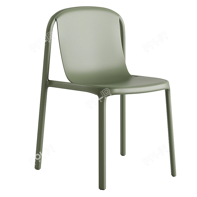 Eco-Strength Stackable Chair 3D model image 5