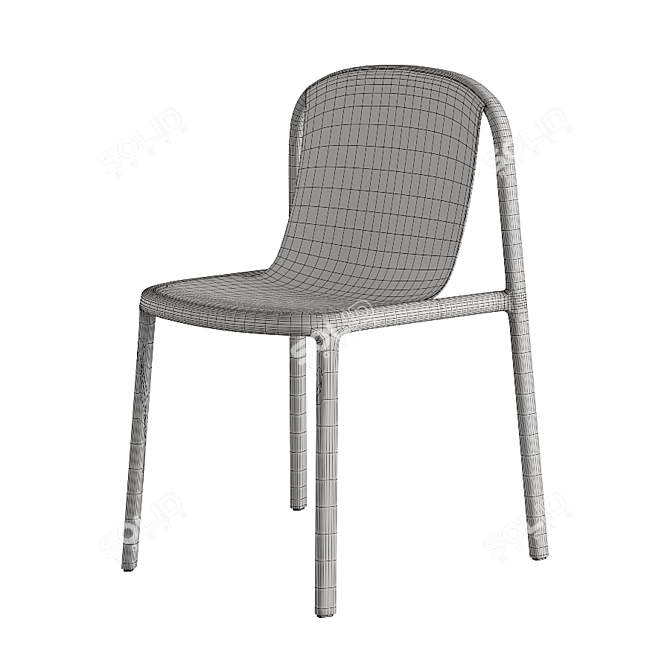 Eco-Strength Stackable Chair 3D model image 9