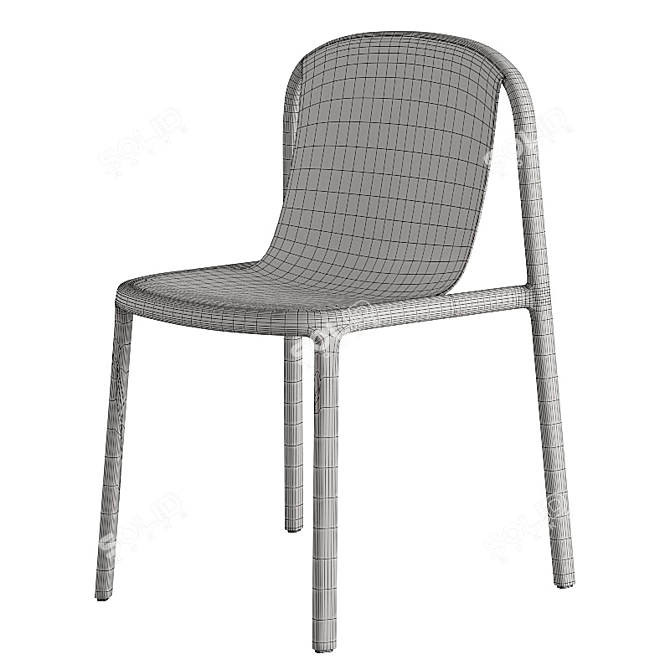 Eco-Strength Stackable Chair 3D model image 10