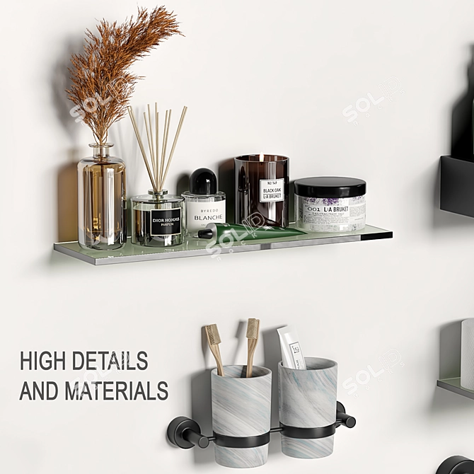 Modern 2015 Bathroom Accessories 3D model image 5