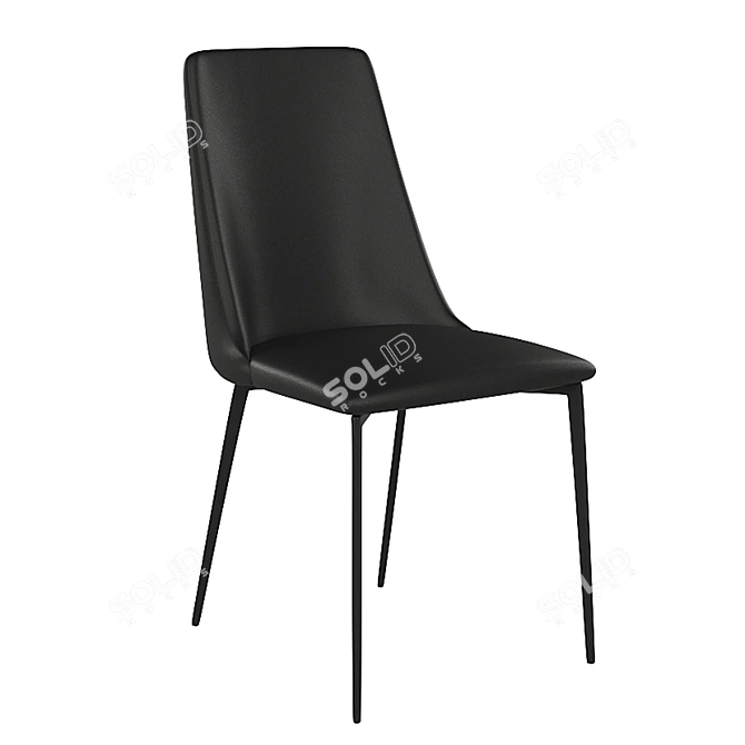 Elegant Jordie Side Chair 3D model image 6