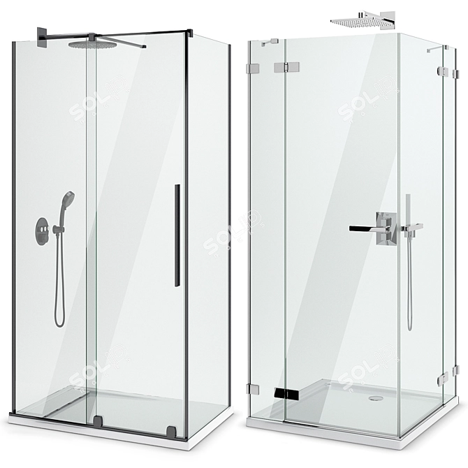 Title: Elite Shower Cubicles by Radaway & Ideal Standard 3D model image 2