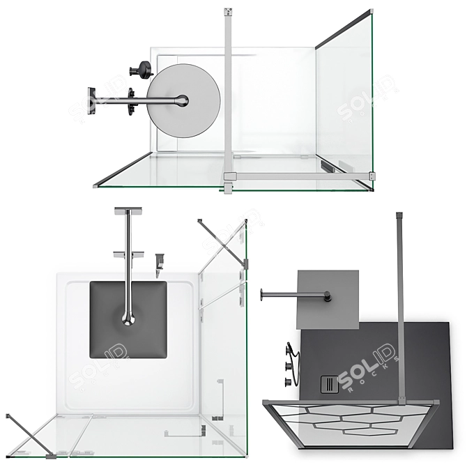 Title: Elite Shower Cubicles by Radaway & Ideal Standard 3D model image 4
