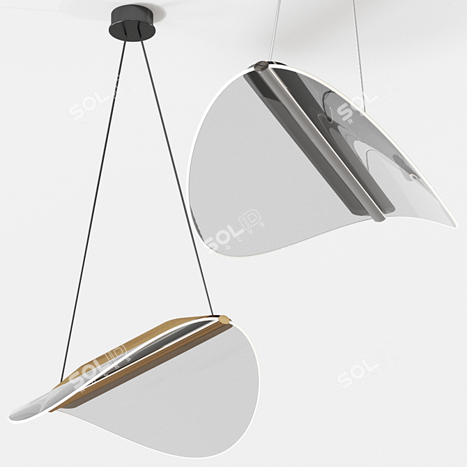 Stilnovo's Diphy PC Mirco Crosatto Pendant: Sleek LED PMMA Design 3D model image 1