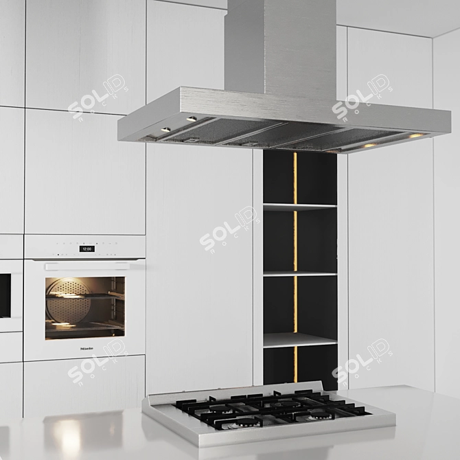 Modern White Kitchen: 2015 Edition 3D model image 4