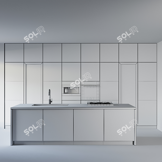 Modern White Kitchen: 2015 Edition 3D model image 7