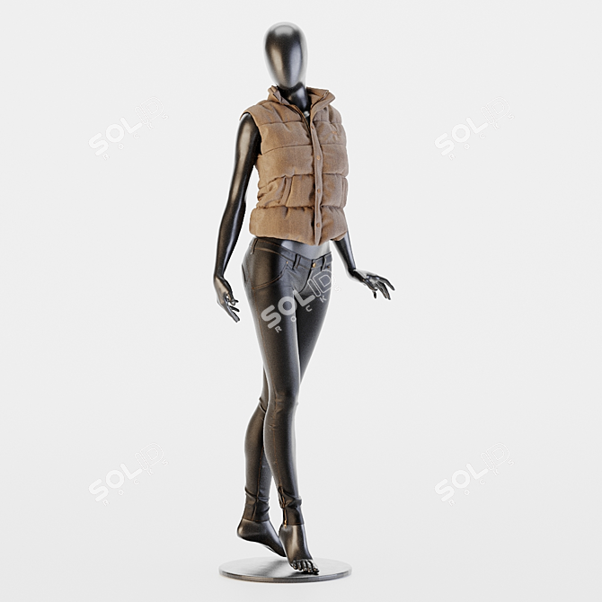 Black Mannequin Set 3D model image 2