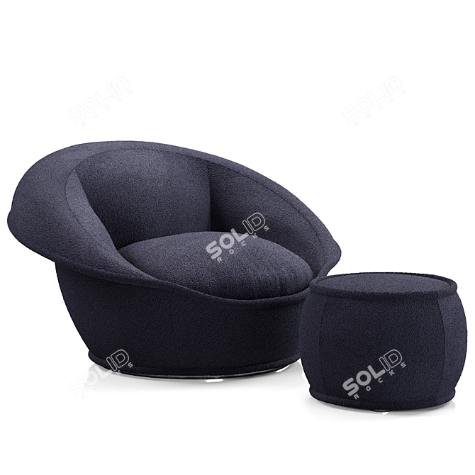 Roche Bobois Coiffe Pivoting Armchair 3D model image 5