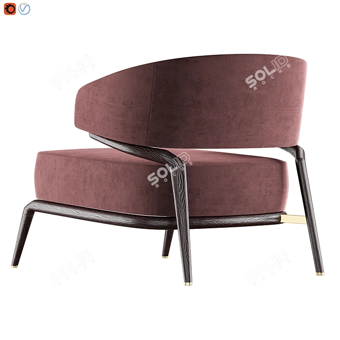 Haines Armchair: Contemporary Elegance 3D model image 2