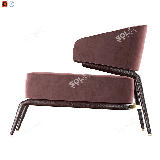Haines Armchair: Contemporary Elegance 3D model image 3