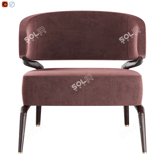 Haines Armchair: Contemporary Elegance 3D model image 4