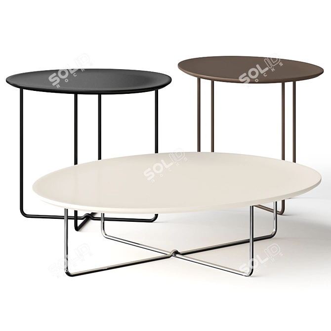  Stylish Alma Design Amarcord Coffee Tables 3D model image 1