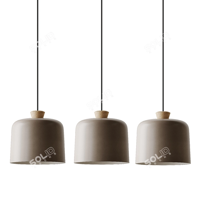 Pastel Macaron Pendant Light 3D model image 5