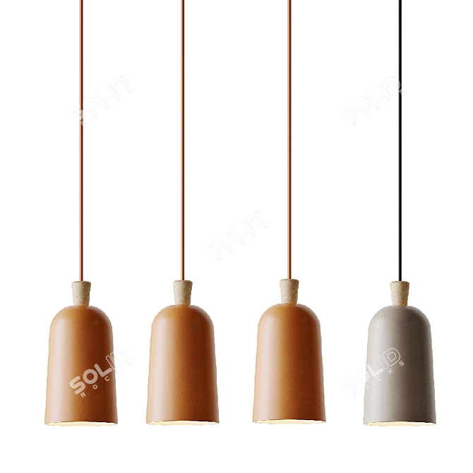 Pastel Macaron Pendant Light 3D model image 6