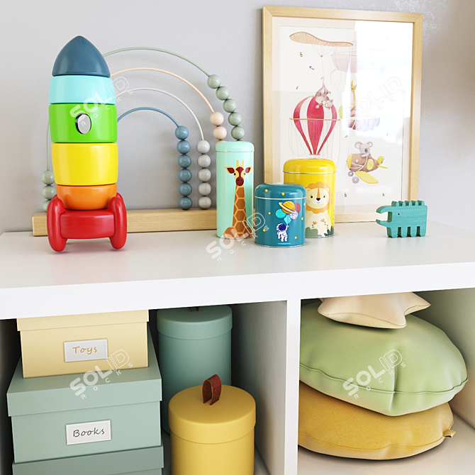 Dreamy Kids Room Set 3D model image 9