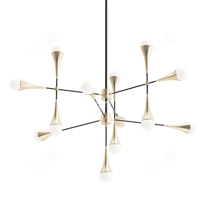 Elegant Multi-Arm Chandelier: Decarlo I 3D model image 1