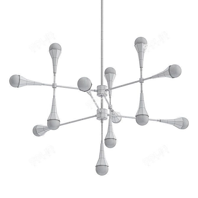 Elegant Multi-Arm Chandelier: Decarlo I 3D model image 2