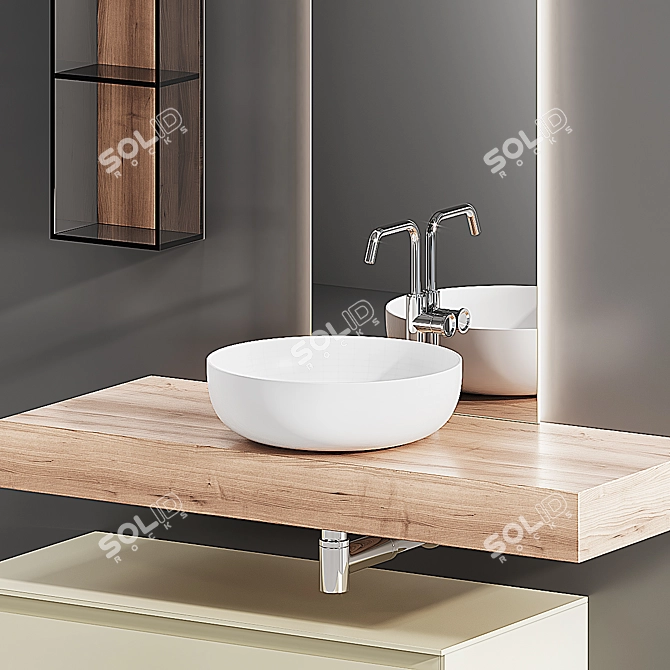 Elegant Edone Vanity Set 3D model image 3