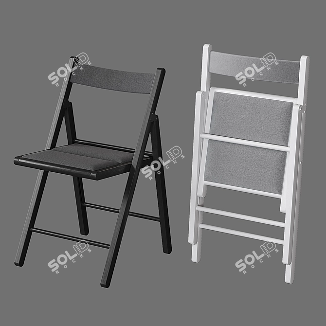 Portable Terje Folding Chair 3D model image 2