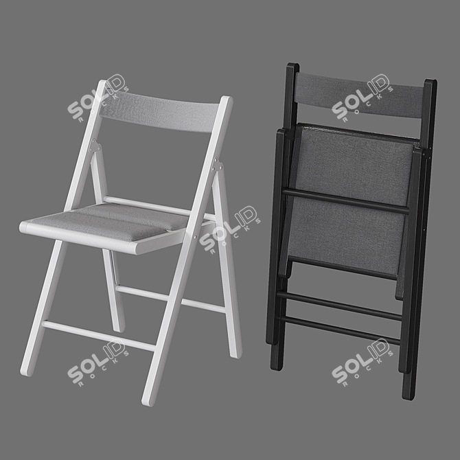 Portable Terje Folding Chair 3D model image 3