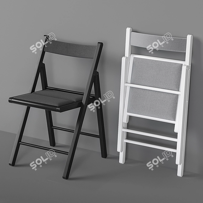 Portable Terje Folding Chair 3D model image 4