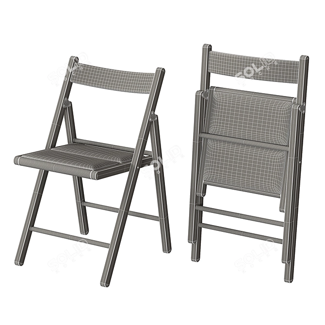 Portable Terje Folding Chair 3D model image 5