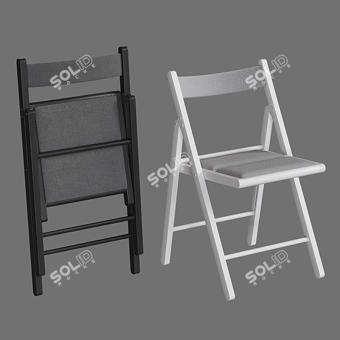 Portable Terje Folding Chair 3D model image 6